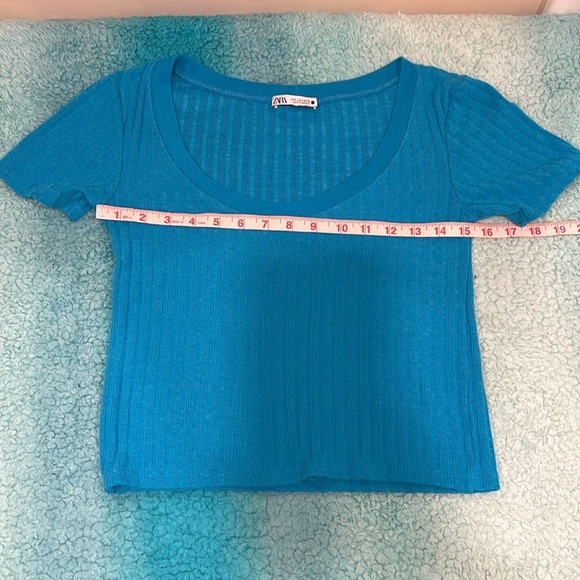 🔥ZARA Blue Ribbed Knit Top🔥 - Picture 5 of 5